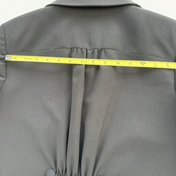 Tristan Cropped Black Blazer Short Sleeves Dark Academia Sz 14 Vintage - Picture 12 of 13